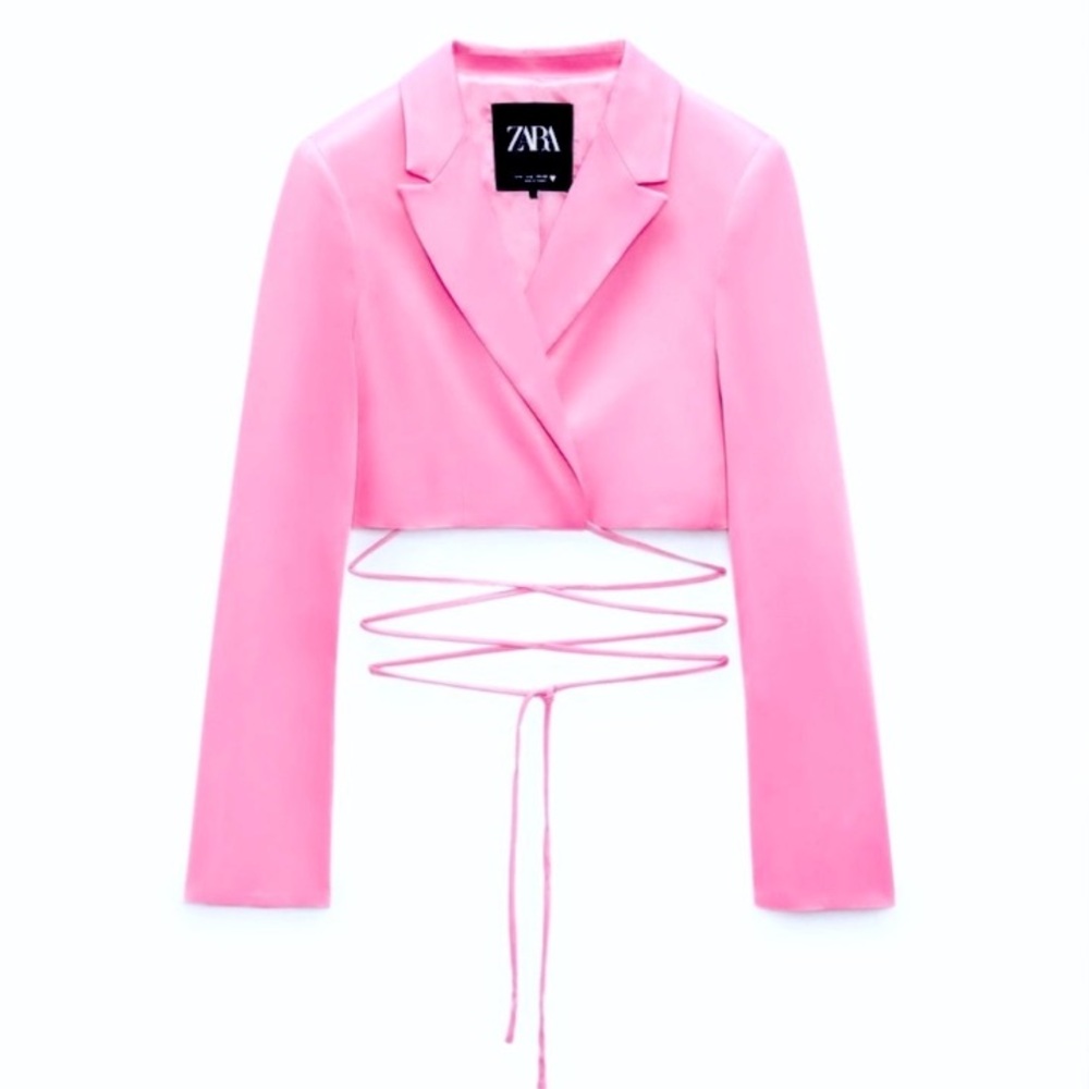 Pink Crop Blazer